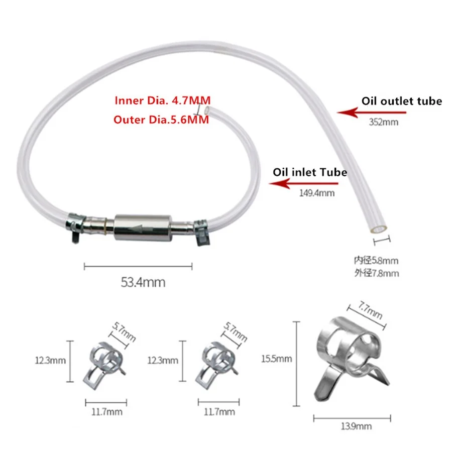 High-Quality Brake Fluid Bleeder Hose with One-Way Non-Return Check Valve Durable Auto Car Vehicle Motorcycle Brake Clutch Kit
