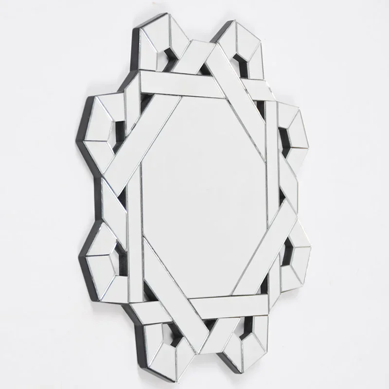 

36X36cm Excellent Design Decorative Wall Mirrors Modern Decor Flower Shaped wooden Mirror for Living Room Decor