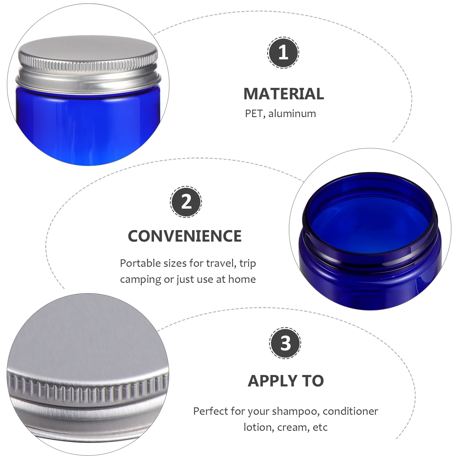 

12 шт. 50 г пустых баночек для крема для путешествий, легкие пластиковые контейнеры с крышкой, многофункциональные мини-баночки для ухода за кожей