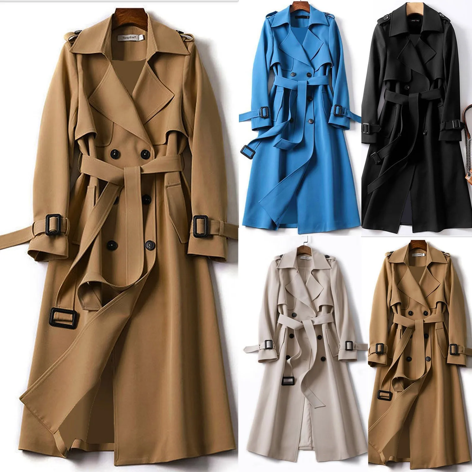 

Fall Winter Trench Coat For Women Windbreaker Slim Overcoat Women Long Outerwear Trench Jacket Korean Fashion Lightweight Anorak