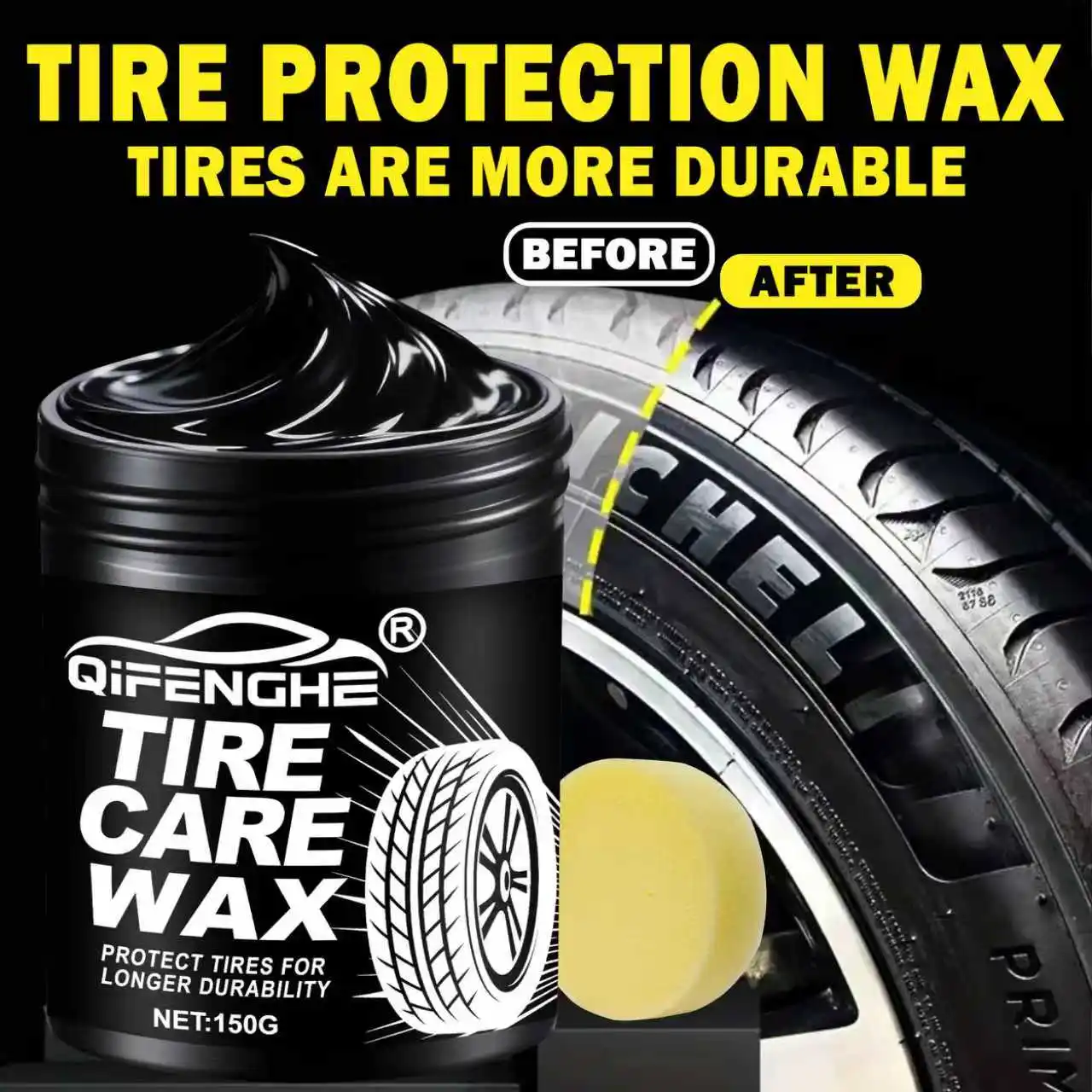 

Воск для блеска автомобильных шин — прочный защитный и усилитель блеска для пластиковых деталей, длительное покрытие для обслуживания, антивозрастное покрытие, шины