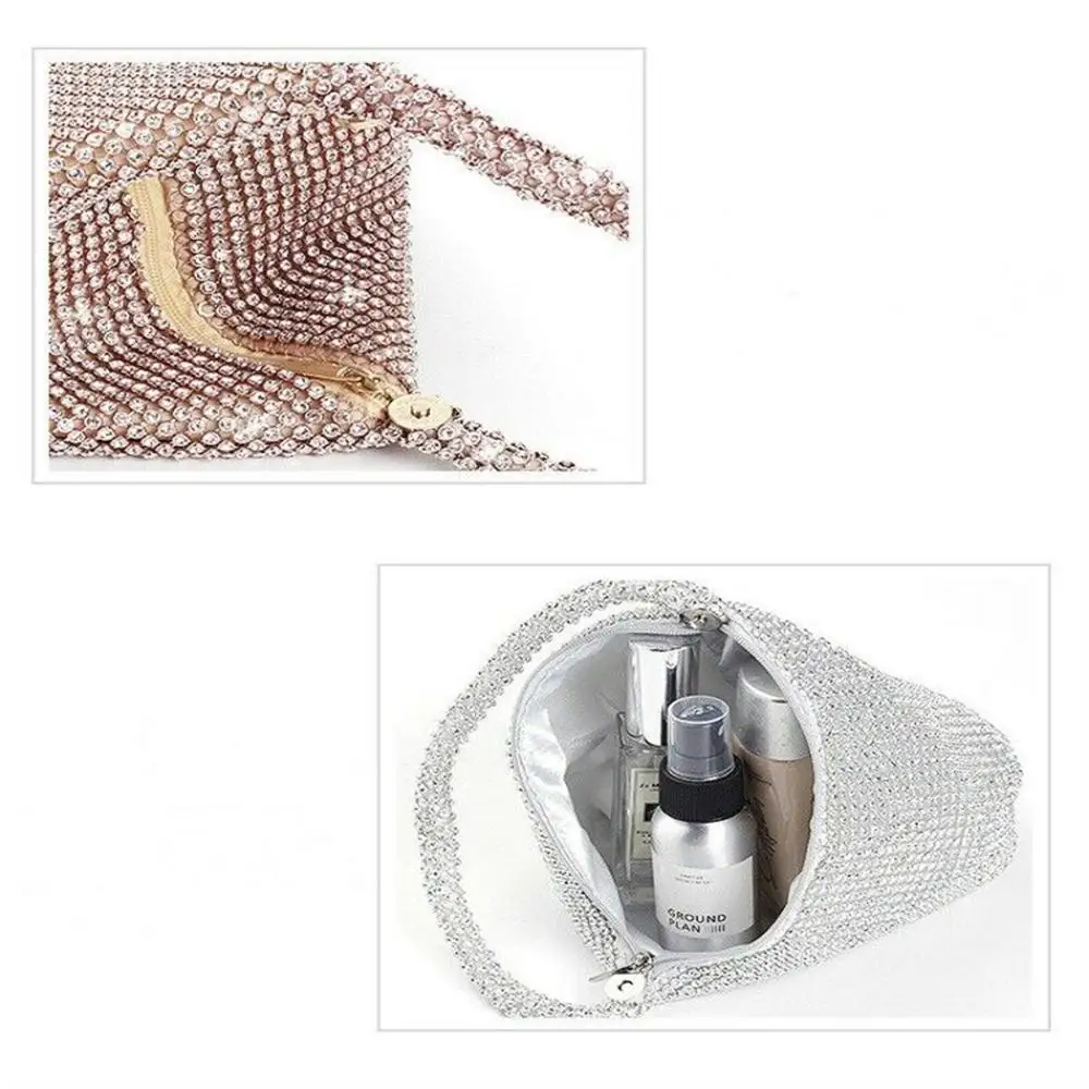 Portable Wedding Party Women Triangle Clutch Purse Wedding Prom Pouch Crystal Bag Diamant Evening Bag