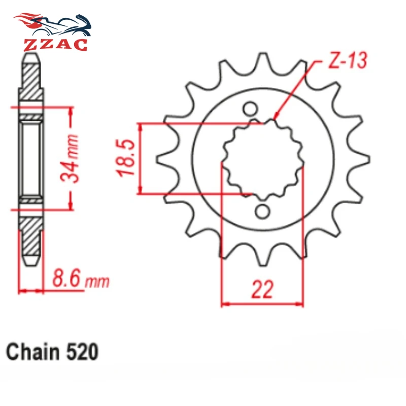 520 15T Motorcycle Front Sprocket For KTM DUKE 390 Duke ABS 2013-2022 390 Adventure 2020 390 RC 2014-2020 390RC R 2018