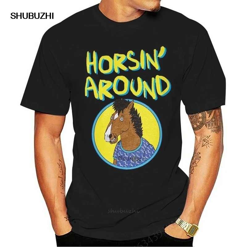 CUC T-SHIRT BOJACK THE HORSEMAN SERIE TV MOVIE FAMOUS HORSE Men Brand Printed  Cotton T shirt