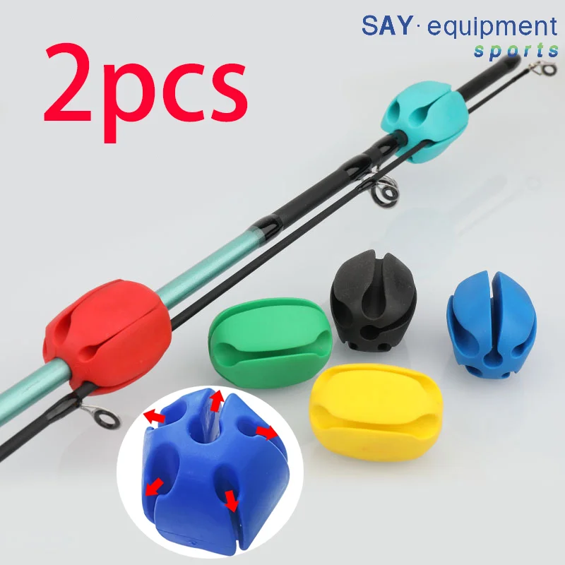 Silicone Fishing Rod Clip with Ball 5 Hole Fishing Rod Holder Ball Multifunctional Protective Ball Storage Fixture  Fishing Tool