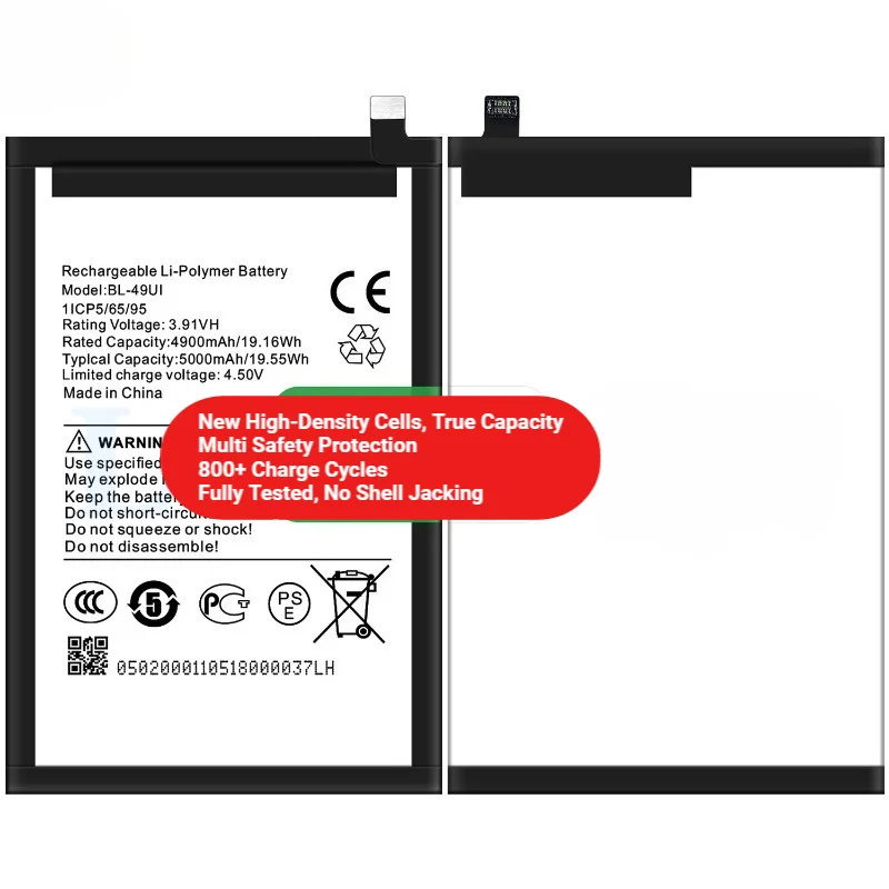 BL-49UI for Tecno ITel RS4 Phone Battery 0 Cycle High Quality High Capacity Battery Replacement Bateria Grade A Cell with Tools