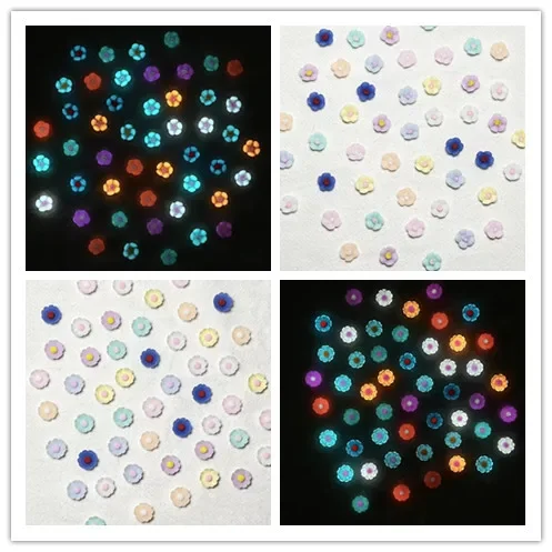 50pcs miniso colorful flower cartoon nail charms for diy nail making cute mini resin flatback nail art decoreation