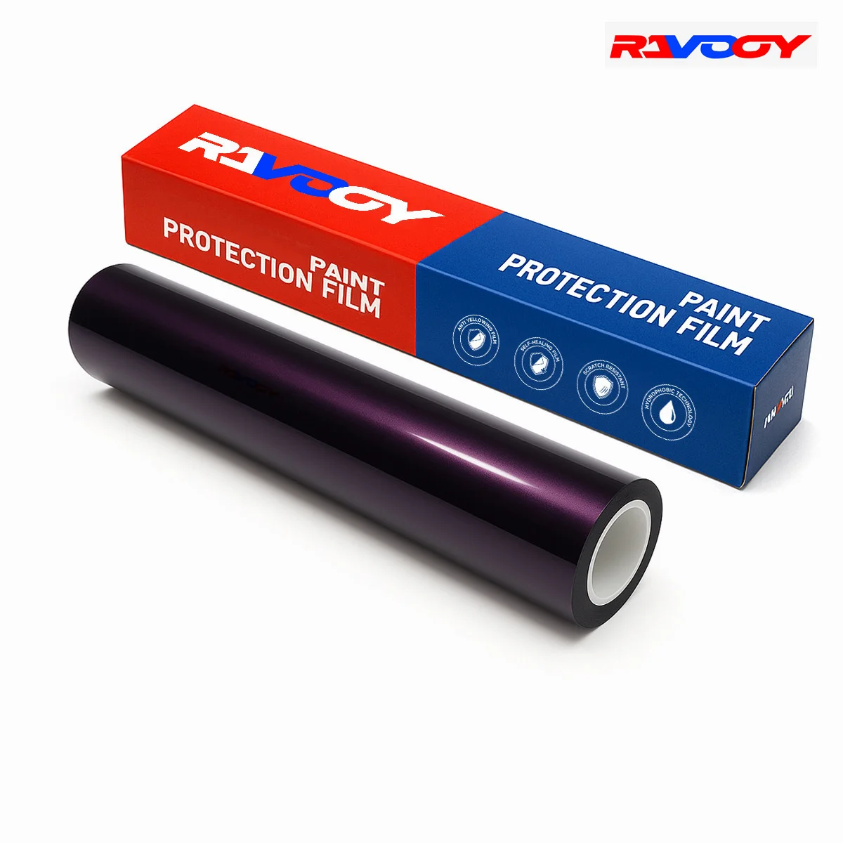 

Glossy Metallic Midnight Purple Color PPF Paint Protection Film Car Wrap Invisible Scratch Resistant Anti-Yellowing Hydrophobic