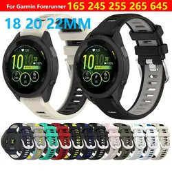 Pasek 18 20 22 mm do Garmin Forerunner 165 265 255 Music Vivoactive 3 4 5 Venu 2 SQ 3 3S Bransoleta Smart Watch Silikonowy pasek do biegania