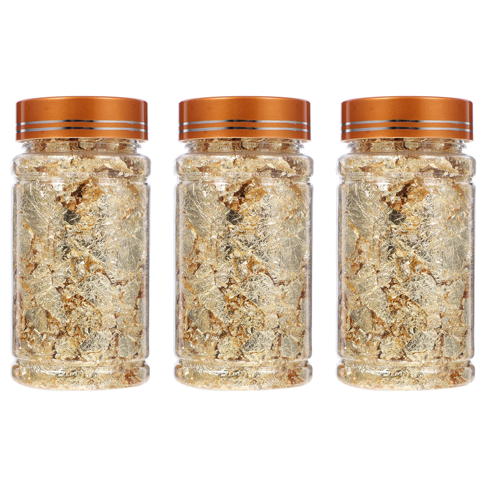 3개입 3g 병 골드 실버 포일 페이퍼 독특한 스타일 네일 아트 스티커 데칼 글리터 폰 케이스 가방 드레스 바디 아트