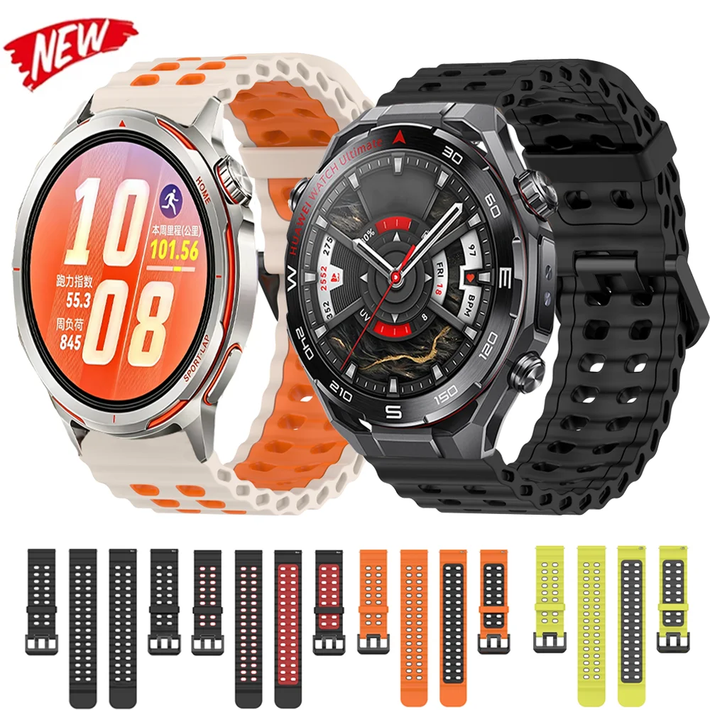 22mm Ocean Silikonarmband für Huawei Watch Ultimate 2 GT Runner 2 GT6 GT5-4-3-2 46mm Armband Amazfit Active Max Balance 2 Band