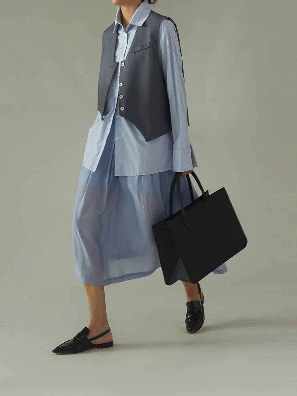 

Original WHOOOS Irregular Vest Versatile Slimming Faionable Outerwear Suit Material Jaet Canion Mid-Length Collar