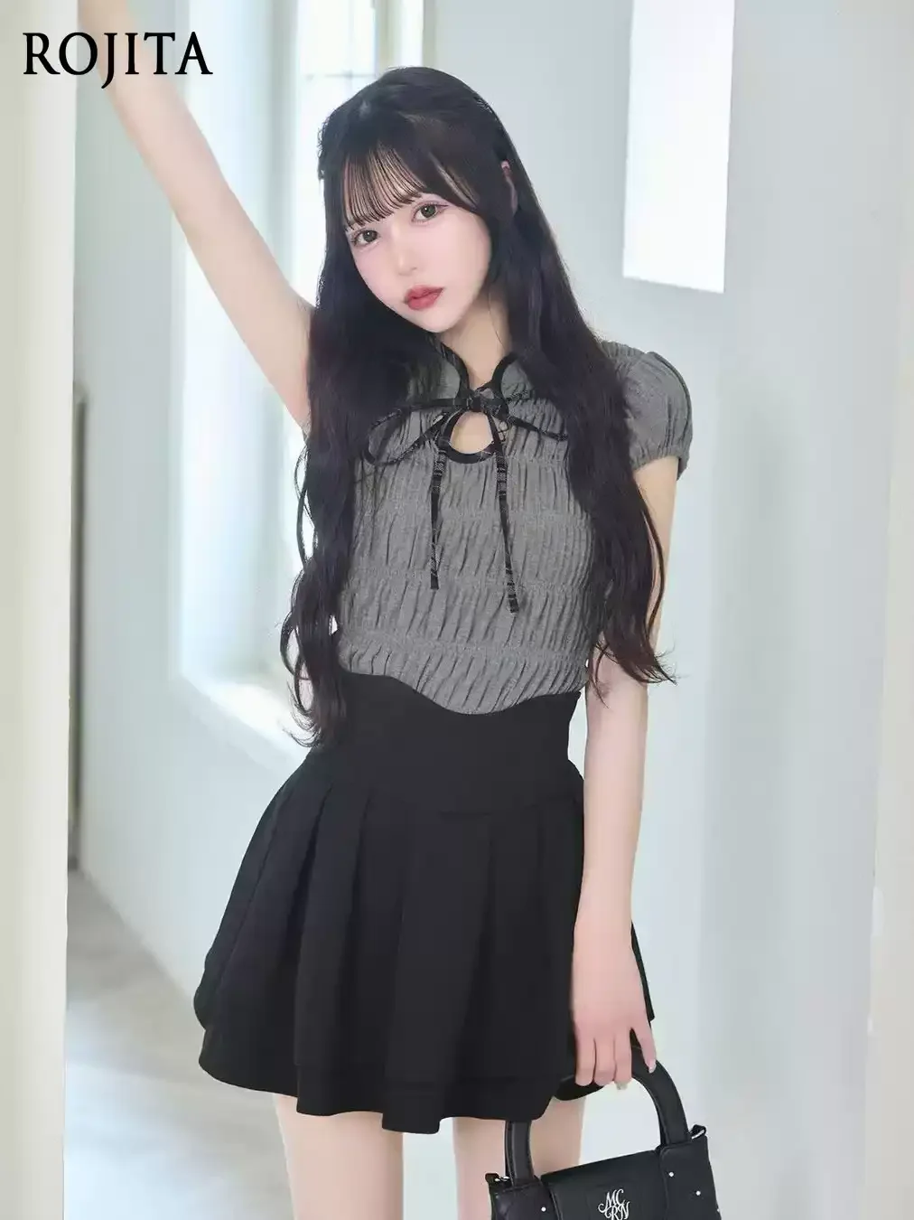 Mine Series Skirt Women Curved Waist Line Leg-showing Small Black Short Skirt Spring Summer Japanese Versatile Mini Skirt