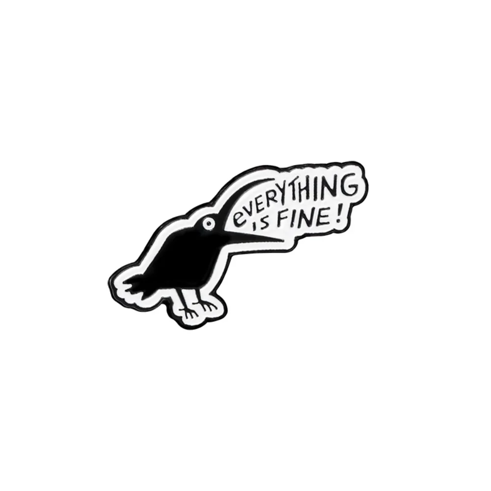 Funny Self Deprecating Style Brooch Set I'm AWKWARD 