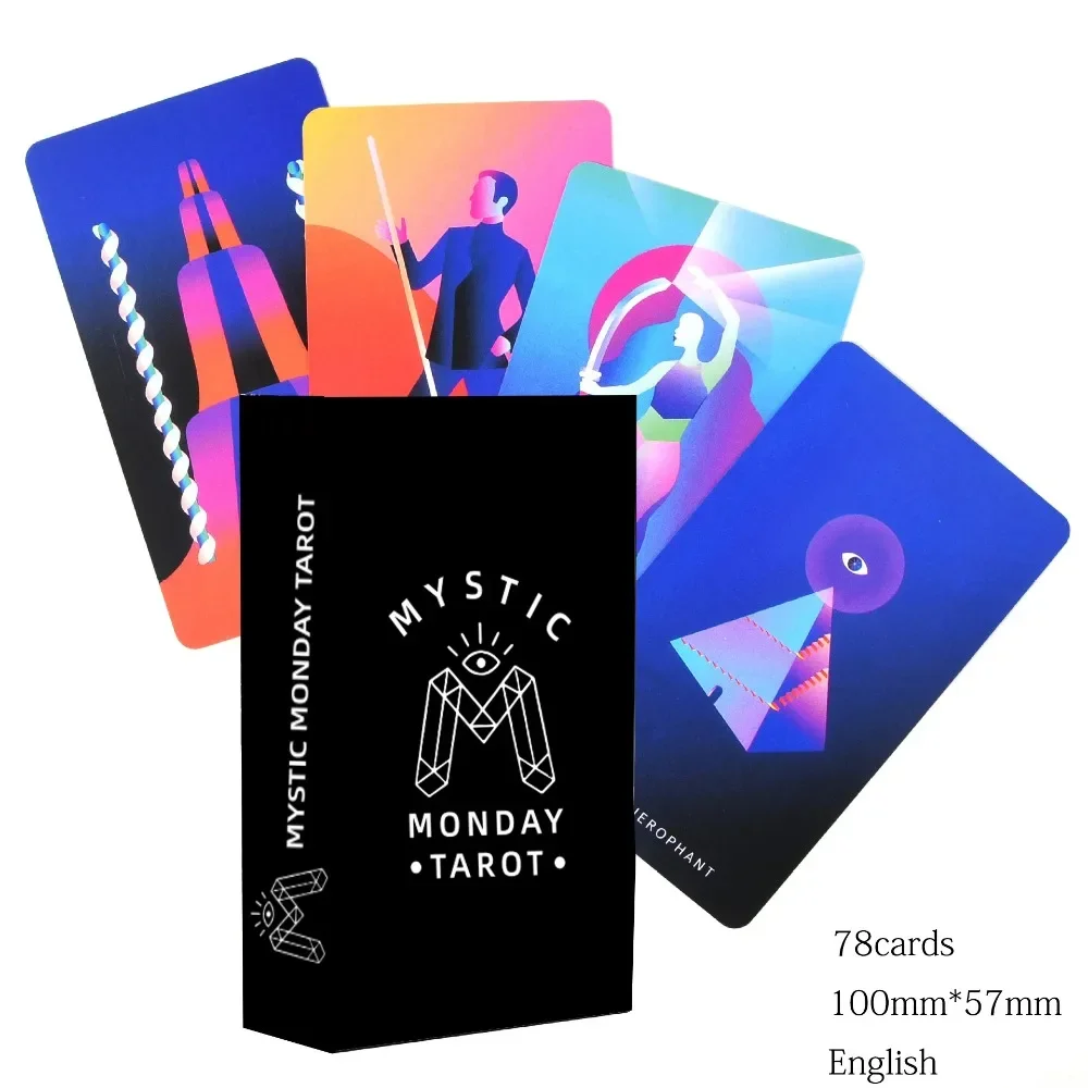 

Колода карт Таро Mystic Mondays, карты Таро для начинающих, игровая колода для вечеринок, мистическое гадание, английская версия 78 карт