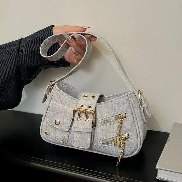 Nowa torba na ramię z zamkiem błyskawicznym w kształcie lokomotywy 873, torba lokomotywa, torebka damska, torba pod pachę, prosta i stylowa torebka.