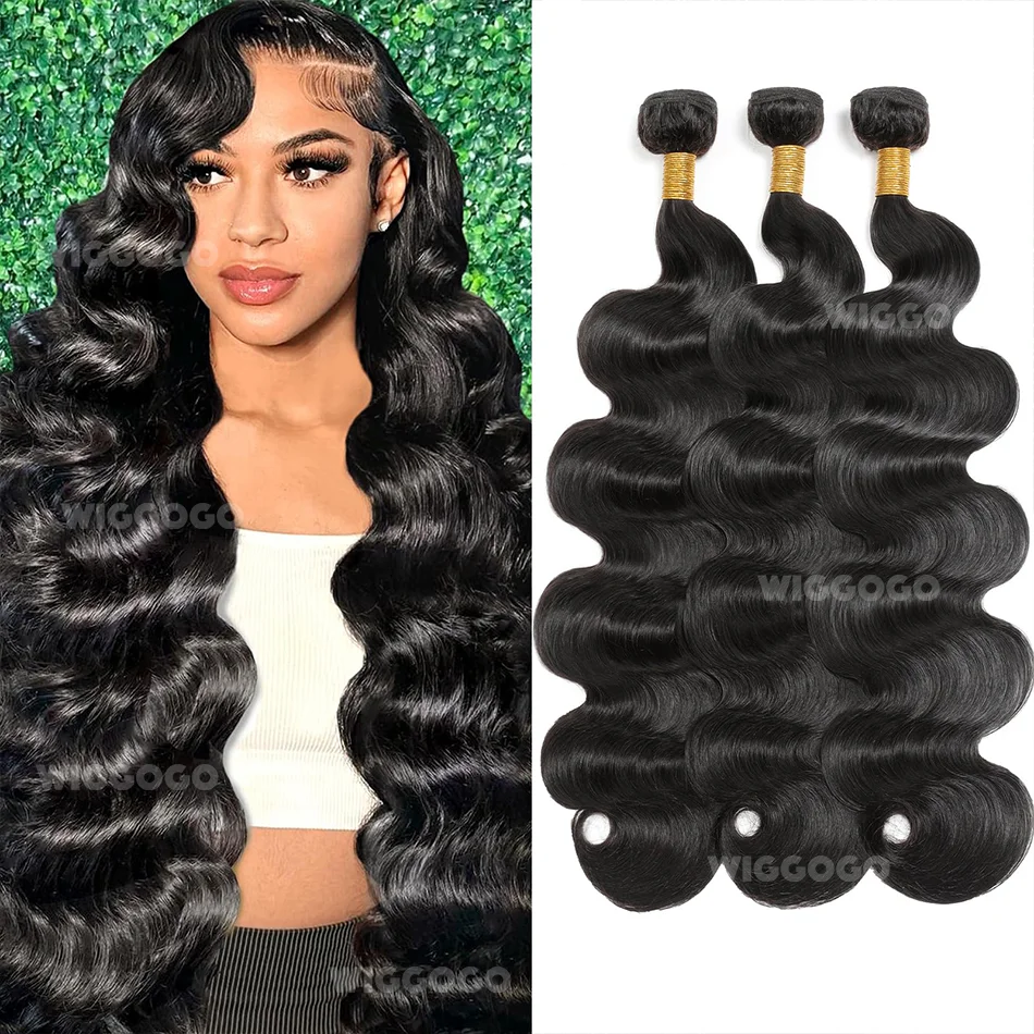 

Волнистые бразильские волосы Body Wave, 1, 3, 4 пучка, 100% натуральные необработанные человеческие волосы Remy, двойной объем, для наращивания, 26, 28, 30 дюймов, выгодное предложение