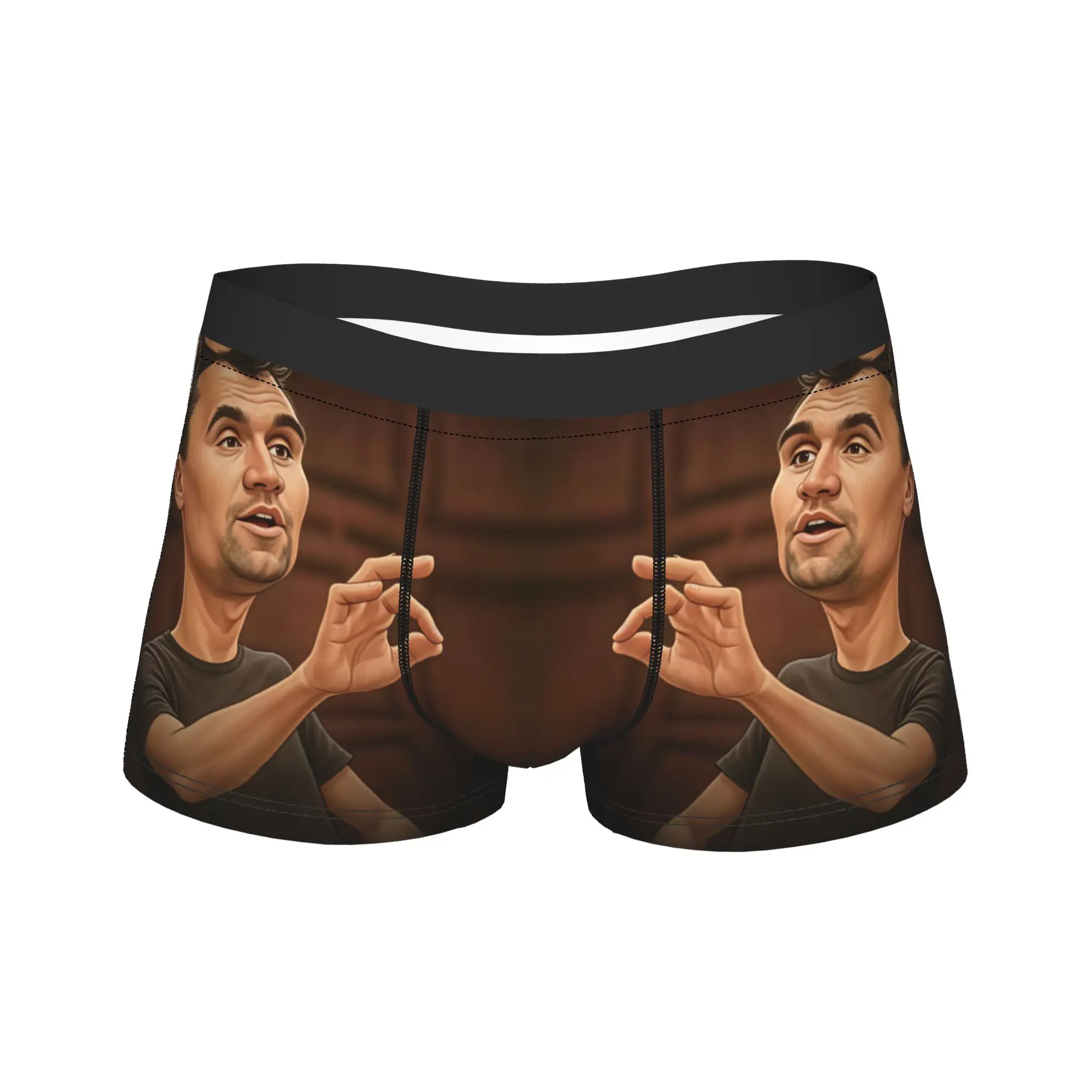 Charlie Kirk Caricature Cartoon Art Meme Shorts Briefs  Underwear Trenky Male Breathable Boxershorts Custom Plus Size Underpants