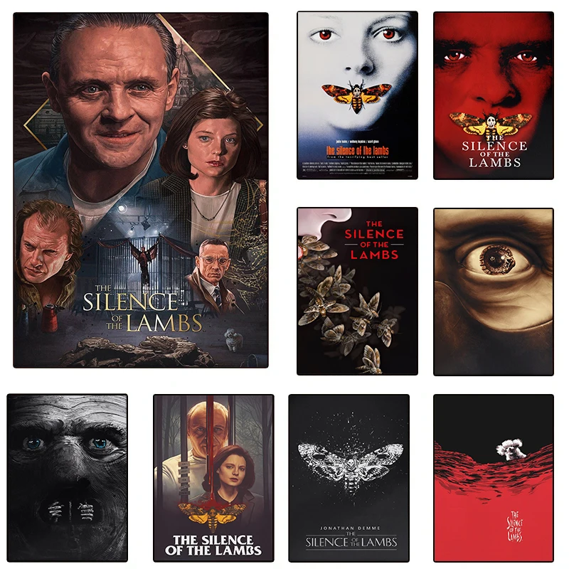 Classical Horror Movie The Silence of The Lambs Posters and Prints Canvas Printing Wall Art Picture for Living Room Home Decor