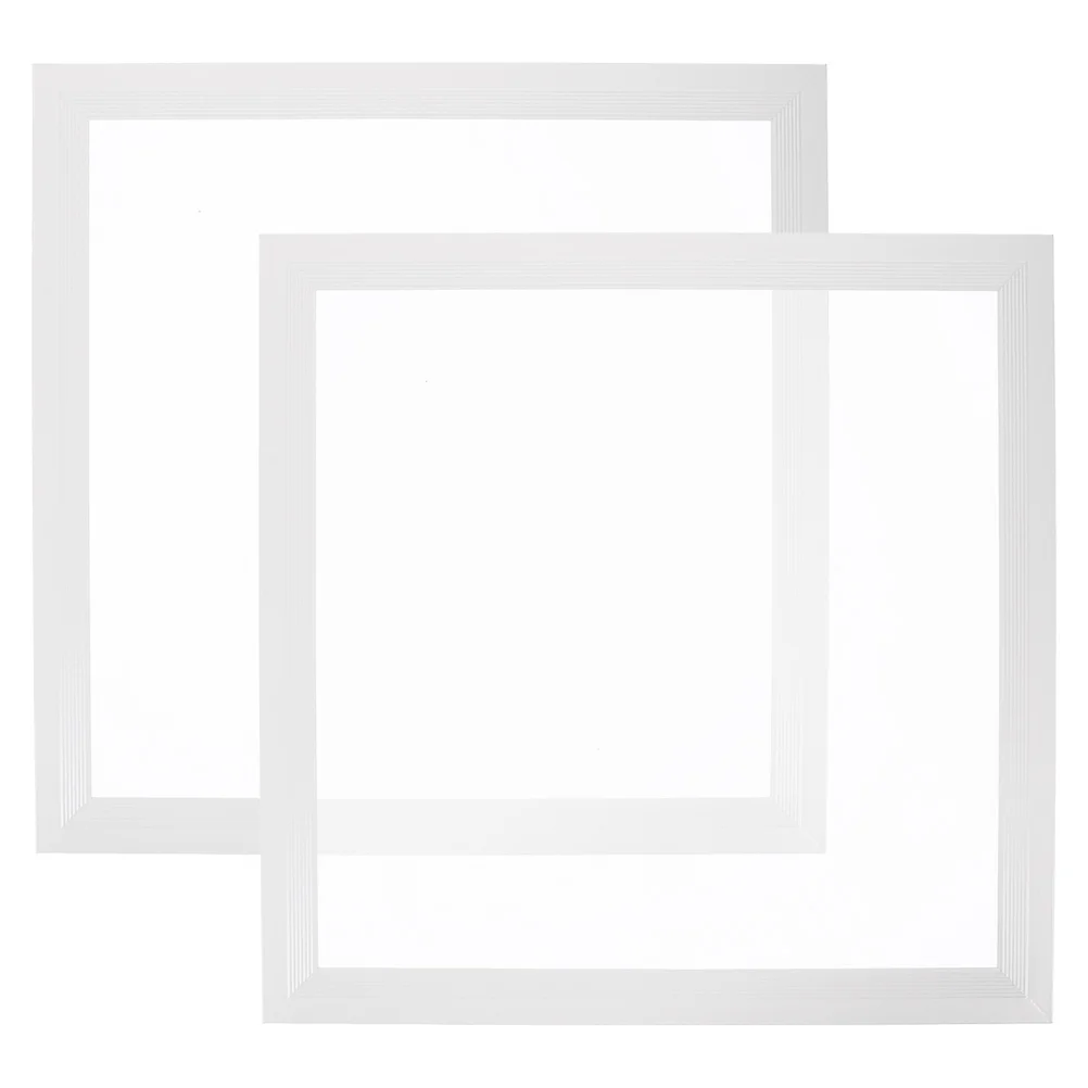 

2pcs Square Ceiling Light Cover Aluminum Lightweight Waterproof Oil Resistant High Transmittance For Kitchen Bathroom Classroom