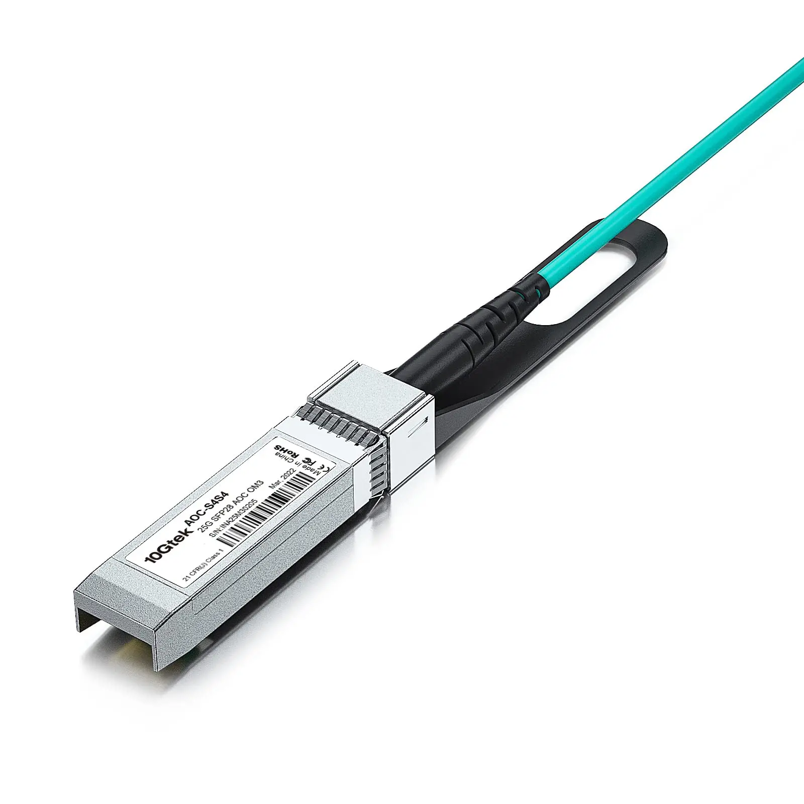 كابل 25G SFP28 AOC - كابل SFP بصري نشط 25 جيجا بايت لـ Cisco SFP-25G-AOC10M، Ubiquiti UniFi، D-Link، Netgear، 10 أمتار