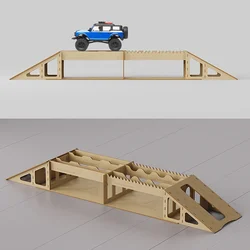 RC Drewniany mostek RC Akcesoria samochodowe Symulacja przeszkód Staep Slope Arch Bridge dla TRX4M SCX24 FCX24 1/18 1/24 RC Crawler Car