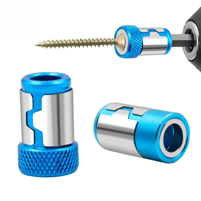 

Light blue batch head plus magnetic ring, all-metal screwdriver head plus magnetizer general magnetic ring steel sleeve