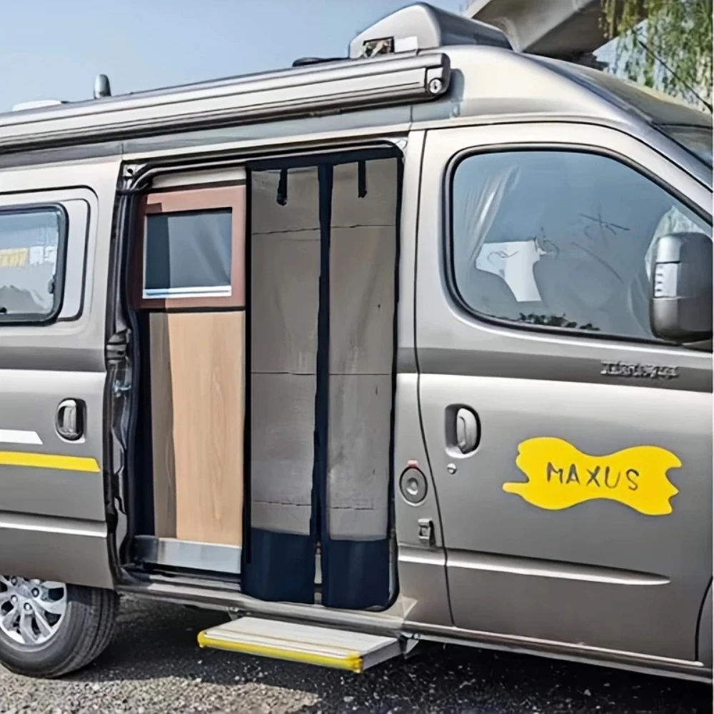 RV ประตูตาข่ายม่านประตูหน้าจอ Campers UV เต็มรูปแบบ Sunshade Roller Blind สําหรับรถพ่วงความเป็นส่วนตัว Camper อุปกรณ์เสริม