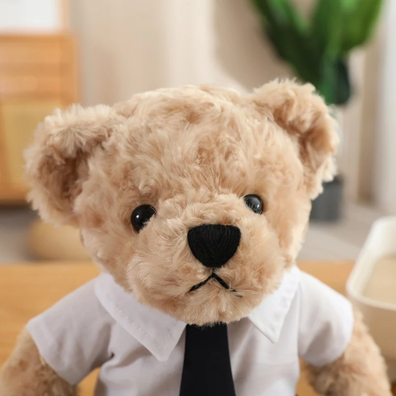 25cm Cute Cartoon Uniform Couple Bear Plush Toy Kawaii Suit Skirt Bear Stuffed Plush Animals Doll Pillow Birthday Gift For Kids