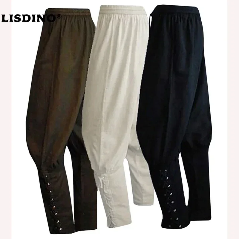 

1Pirate Pants For Men Cosplay Renaissance Medieval Gothic Pants Pirate Costume Trouser Men Plus Size 3XL