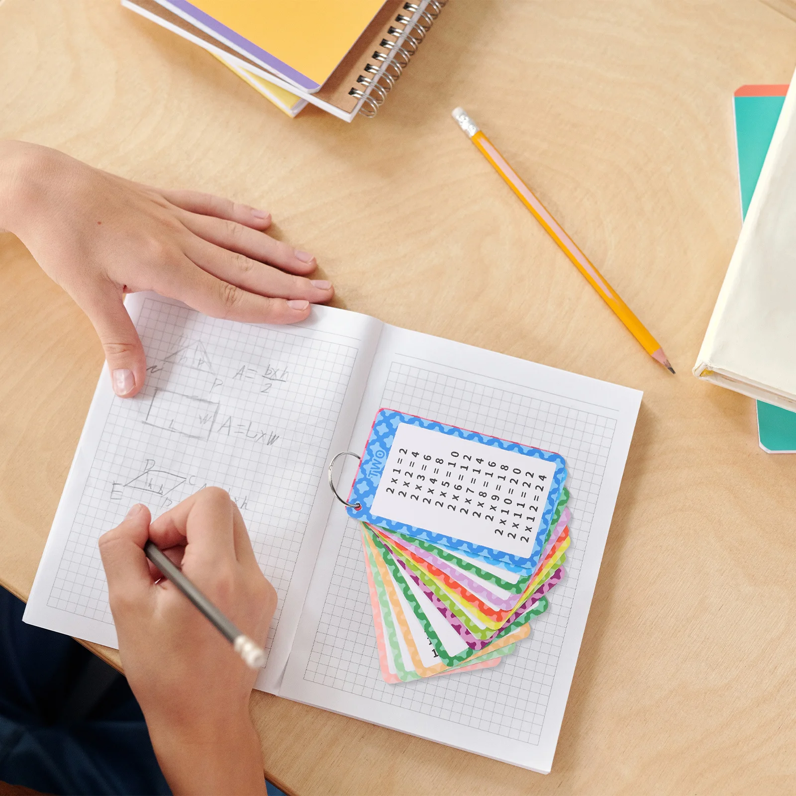 

13Pcs Multiplication Flashcards Dry Erase Colorful Math Learning Cards Educational Arithmetic Practice Classroom Tool