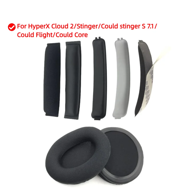 

For HyperX Cloud 2/Stinger/Could stinger S 7.1/Could Flight/Could Core Headphones Memory Sponge Sleeves Cover Case Repair Parts