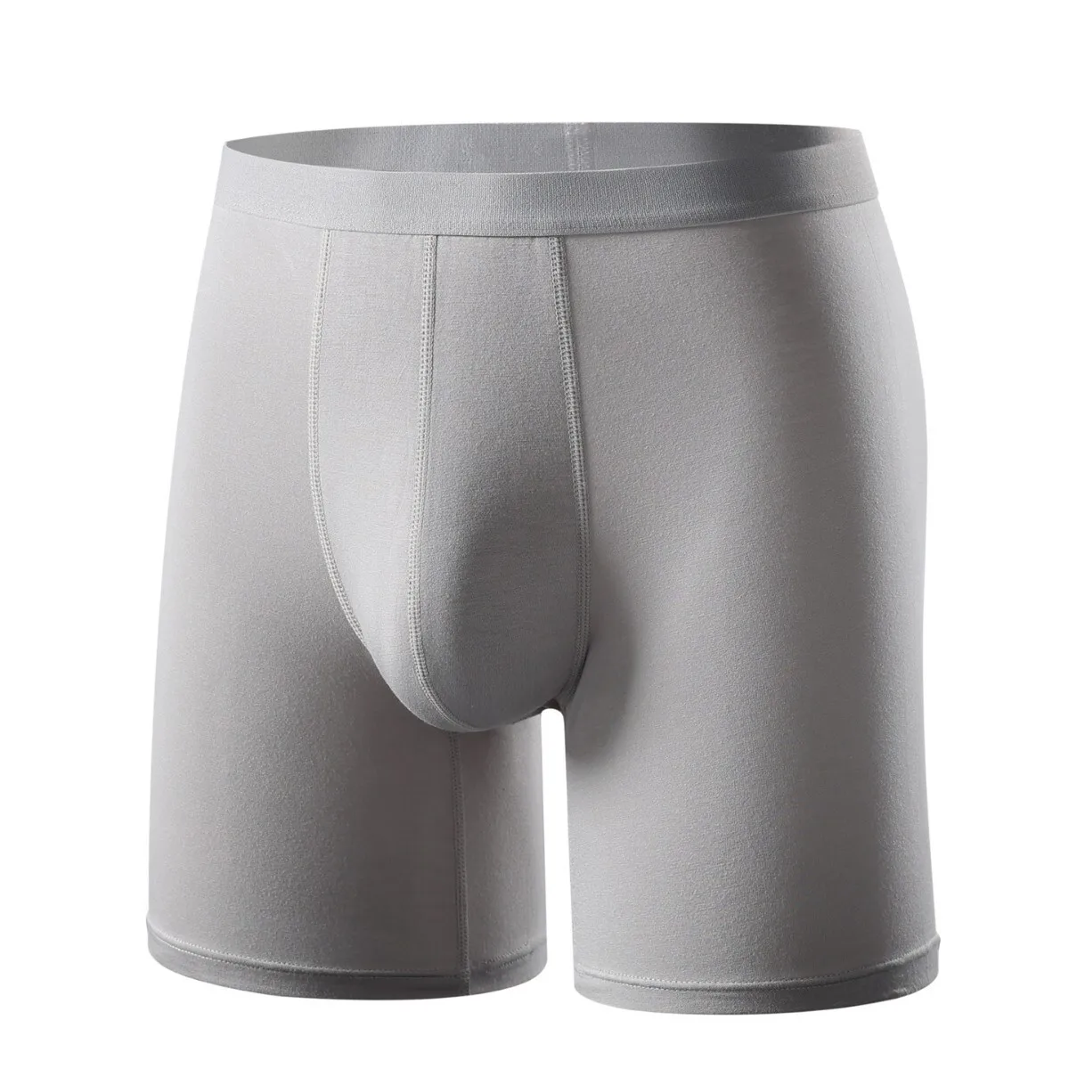 5pcs 95% Bamboo Fiber 5% Spandex Men's Length Long Leg Boxer Classic Design Comfortflex Waistband Underwear Man Sports
