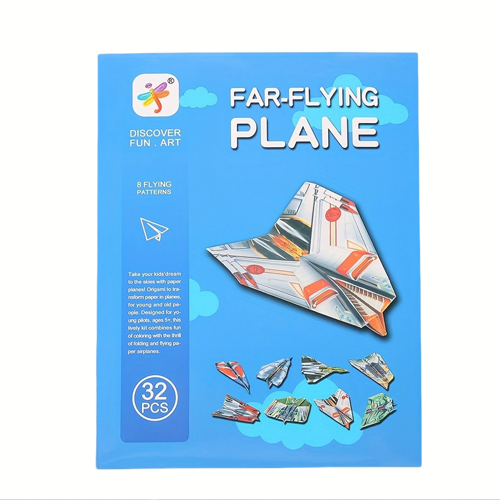32 - PCS Kits de avião de papel sortidos: clássico, distante - voando, especial - efeito e voo longo