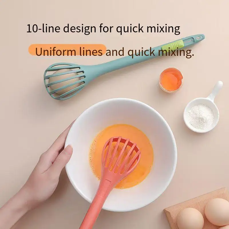 Multi-functional egg beater, three-in-one clamp, hand-held pancake clamp, noodle clamp, household kitchen noodle scooping clamp,