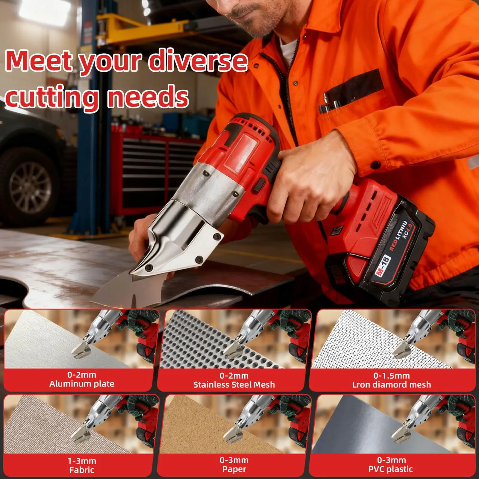 

Для беспроводных электрических ножниц Milwaukee M18, портативных ножниц промышленного класса с 360° ° Вращающаяся режущая головка
