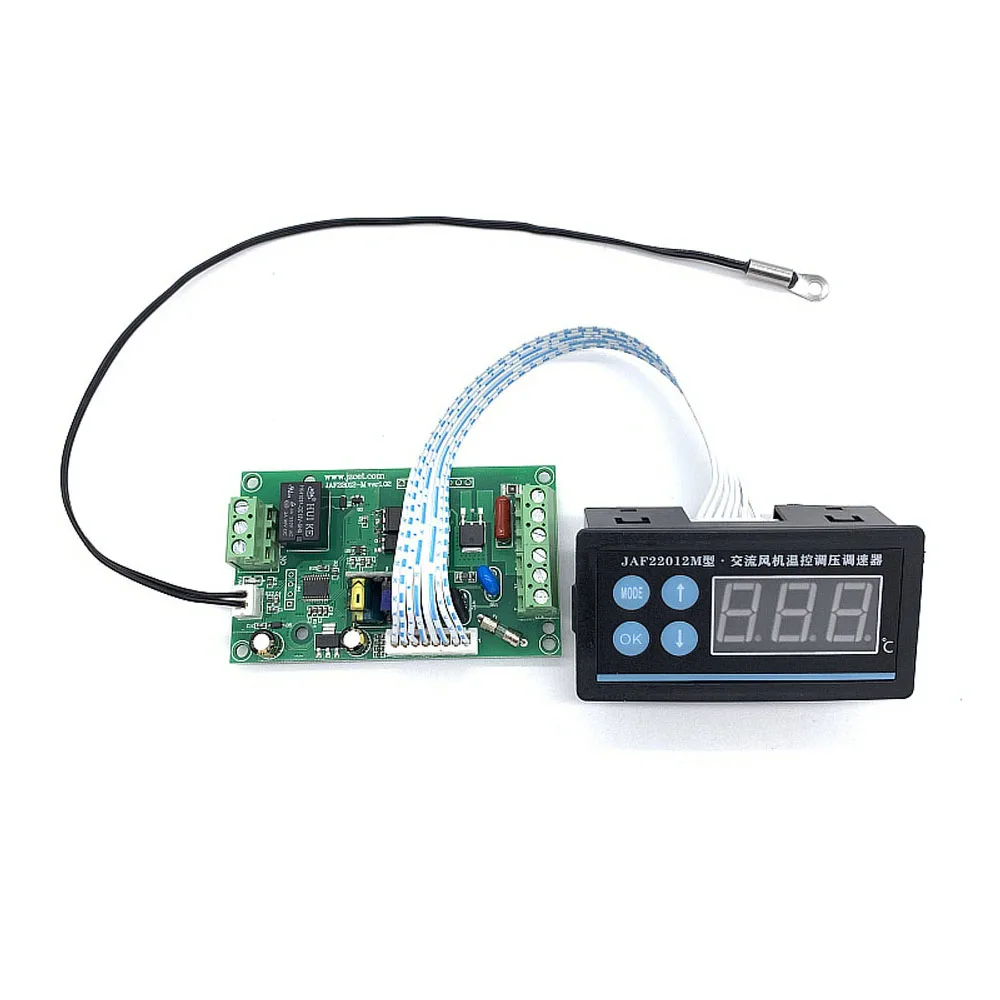 220V 110V AC Motor Fan speed regulator temperature Control voltage regulator speed switch W LED Digital display TEMP control