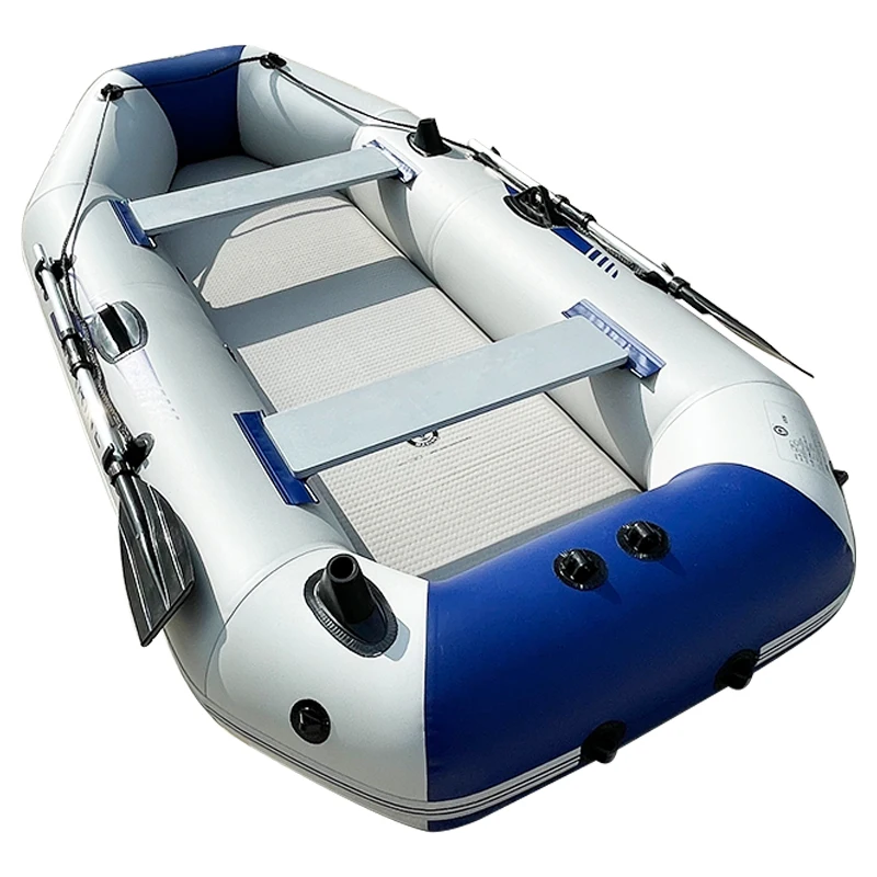 3 Person Inflatable Boats 3 Layer PVC Fishing Kayaks Folding Portable Vessel Laminated Wear-resistant Rowing Canoe