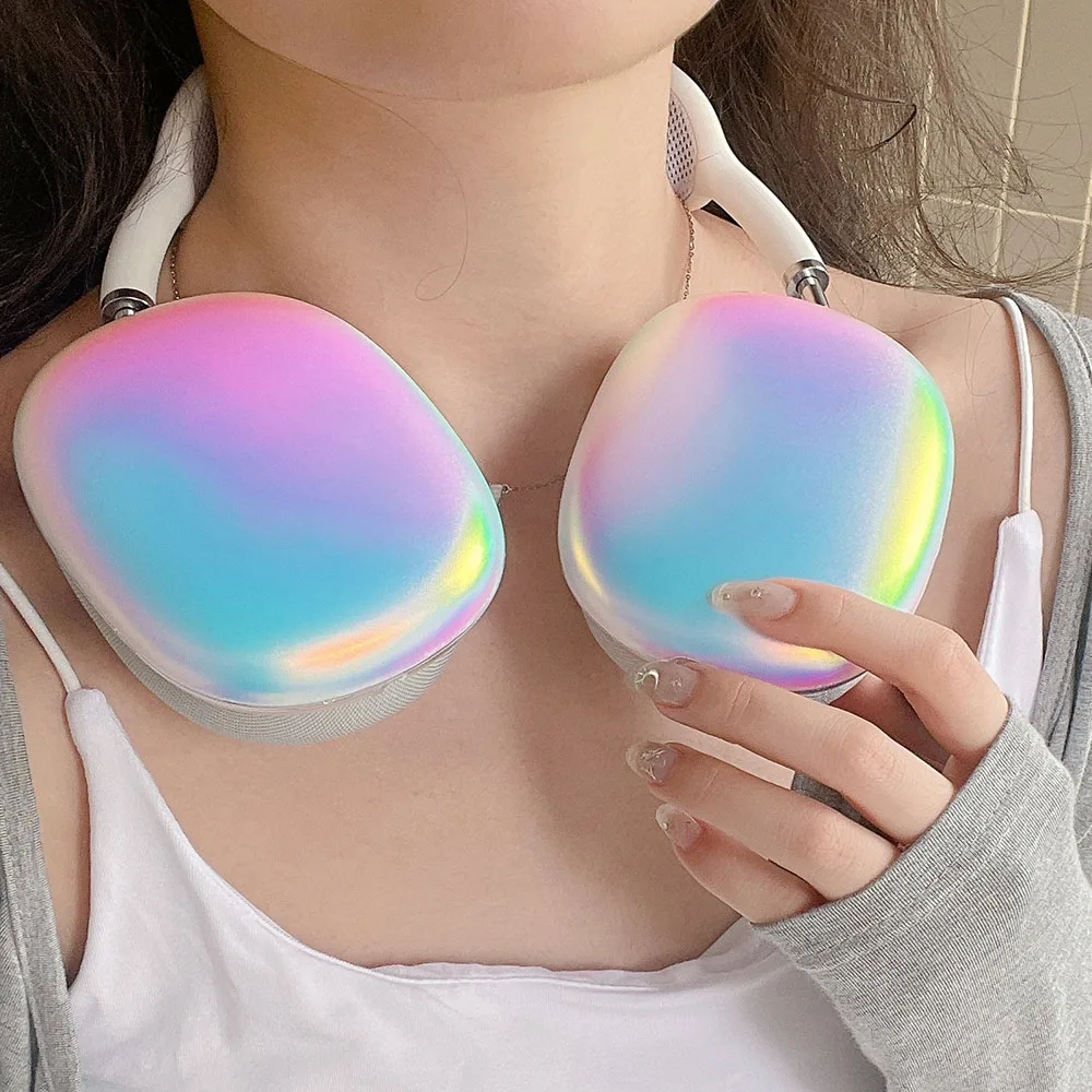 INS Dreamy Laser Gradient Colorful Headset Case For Apple AirPods Max Earphone Protective Cover for AirPods max Cute Cases Girl