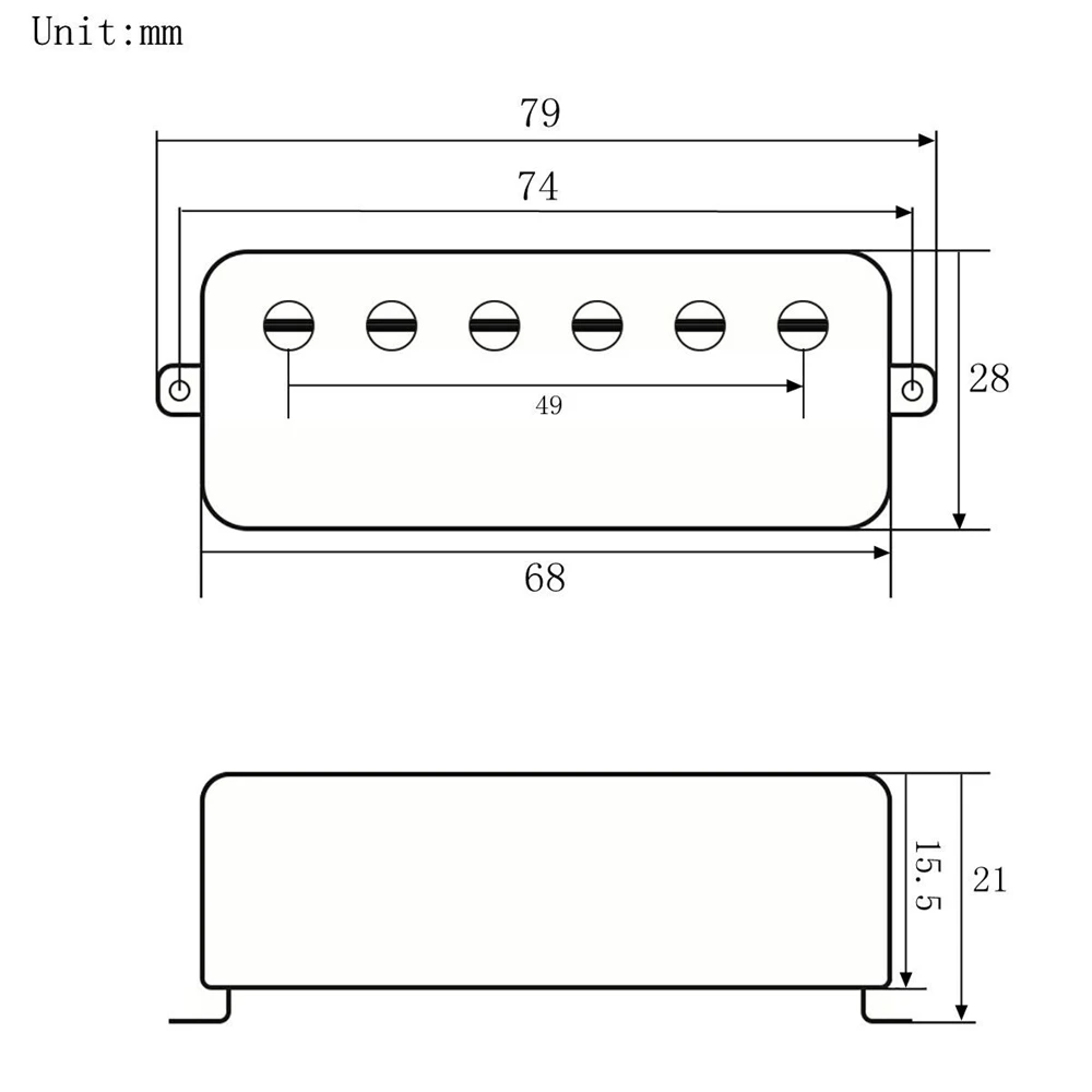 Juego de pastillas de guitarra Mini ProBucker Alnico, pastilla Humbucker para guitarra eléctrica, 6 unidades