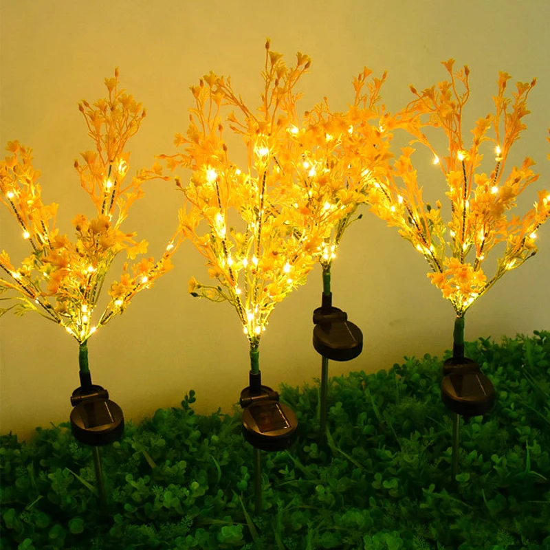 

2PCS Solar LED Lamp Outdoor Garden Light Artificial Flower Landscape Lamp Solar Lawn Light Fairy Light Patio Garden Decor