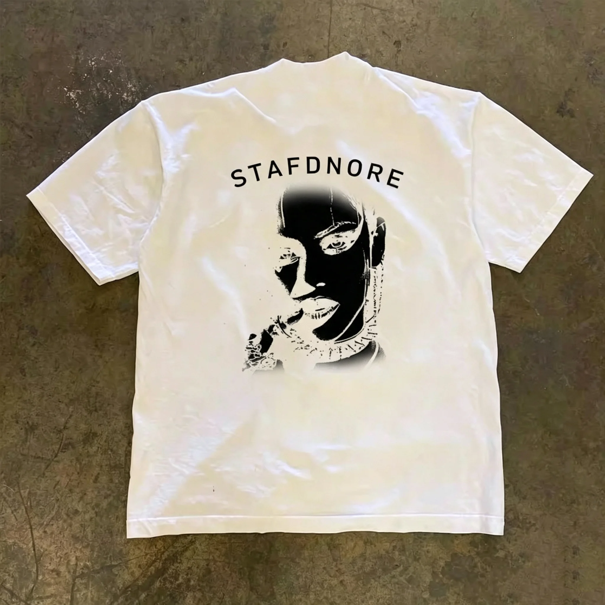 Pure Cotton Short Sleeve T-Shirt Double Thread Loose Fit Men's Style Breathable Summer Fashion Retro American Couple Tops