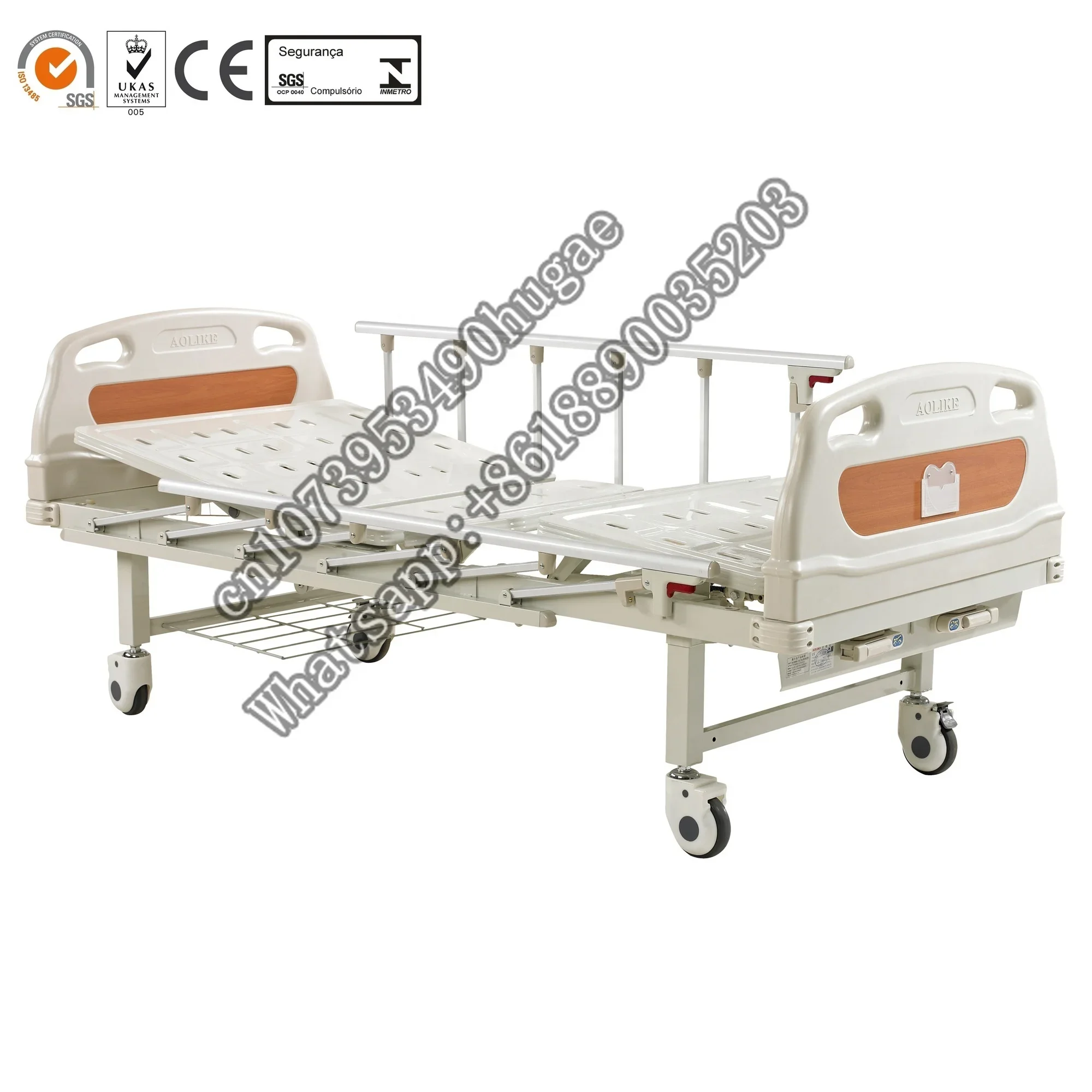 Bestseller Good Price Hospital Furniture Manufacturers Two Functions two Cranks Manual  Bed