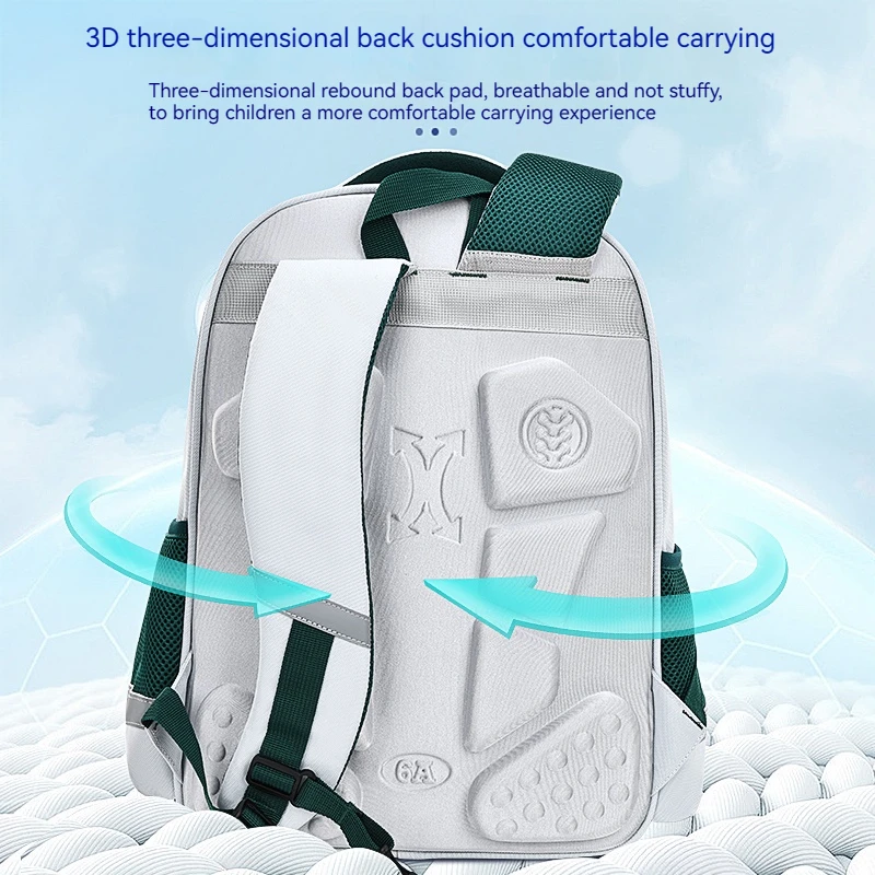 Babu Bean Schoolbag Boys Girls Oxford Cloth Astronaut Wear-resistant Load-reducing Children's Backpack Backpack