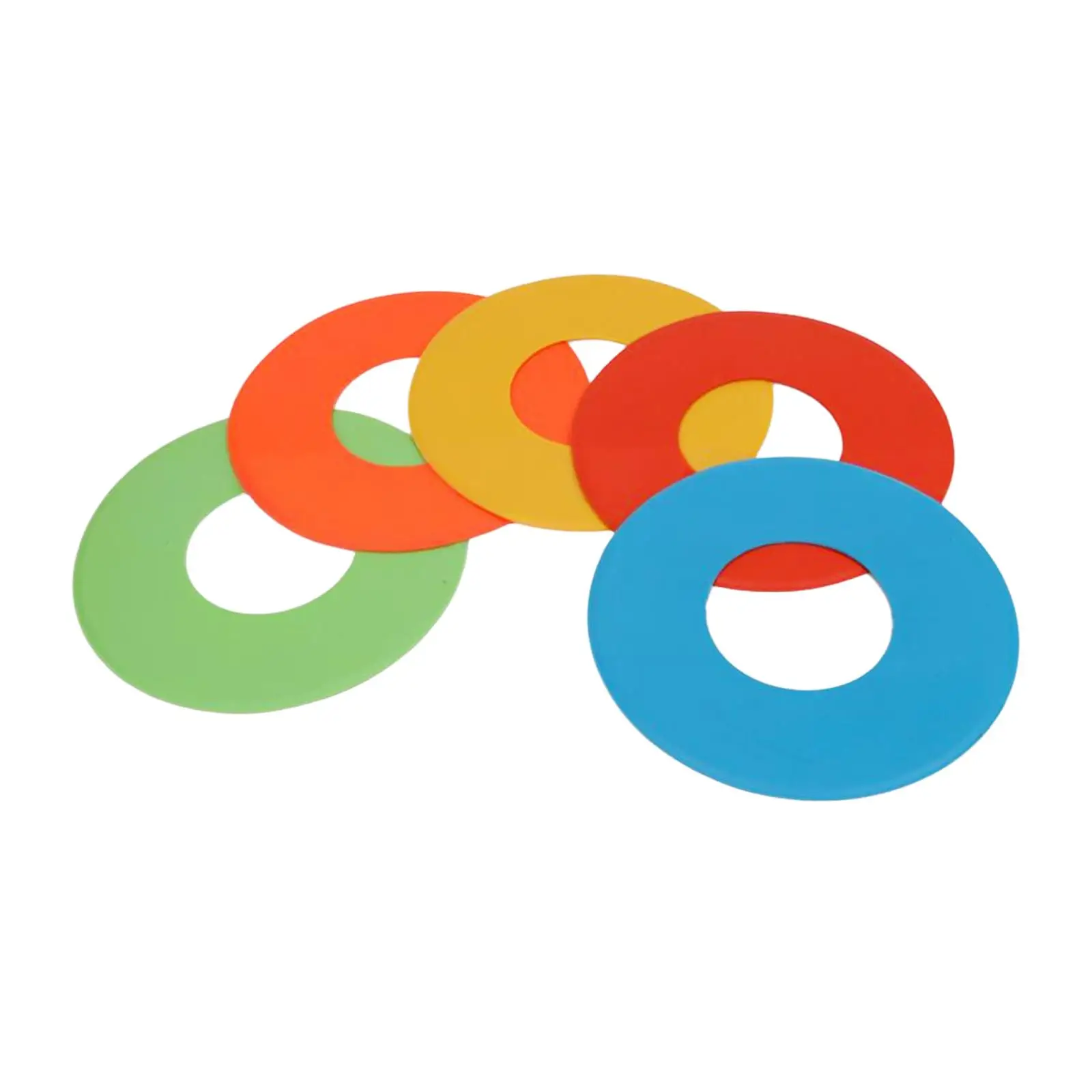 5-delige Spot Markers Vloer Stippen Obstakels Anti Slip Snelheid Veld Hof Markers Sport Platte Markering Schijven Voetbal Training Borden