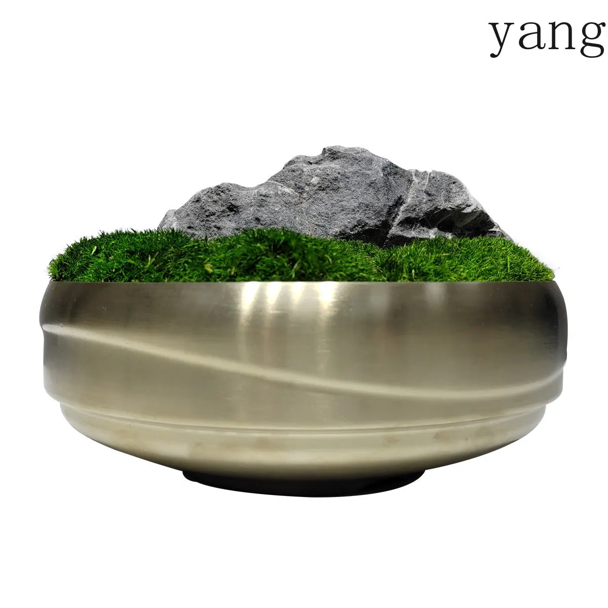 CX  New Chinese Simple Simulation Moss Conference Room Negotiates Desktop Coffee Table Potted Potted Bonsai