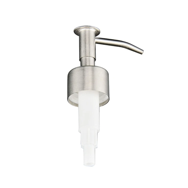 Silver Color Soap Pump Replacement Head High-Quality Stainless Steel Press for Liquid Soap Bottles Easy to Install