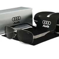 Audi UV400 gafas de sol rectangulares polarizadas para hombres y mujeres, gafas para conducir motocicleta, gafas para ciclismo al aire libre con lentes antideslumbrantes