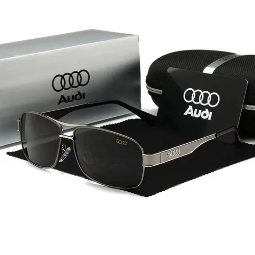 Audi UV400 gafas de sol rectangulares polarizadas para hombres y mujeres, gafas para conducir motocicleta, gafas para ciclismo al aire libre con lentes antideslumbrantes