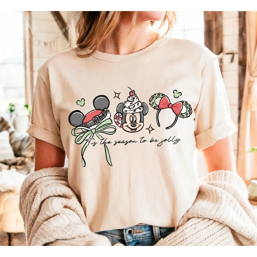 

Disney 2025 Mickey Mouse Men Women Summer T-shirt Family Parent-child Wear Boys Girls Casual Unisex Oversized Short Sleeves Top